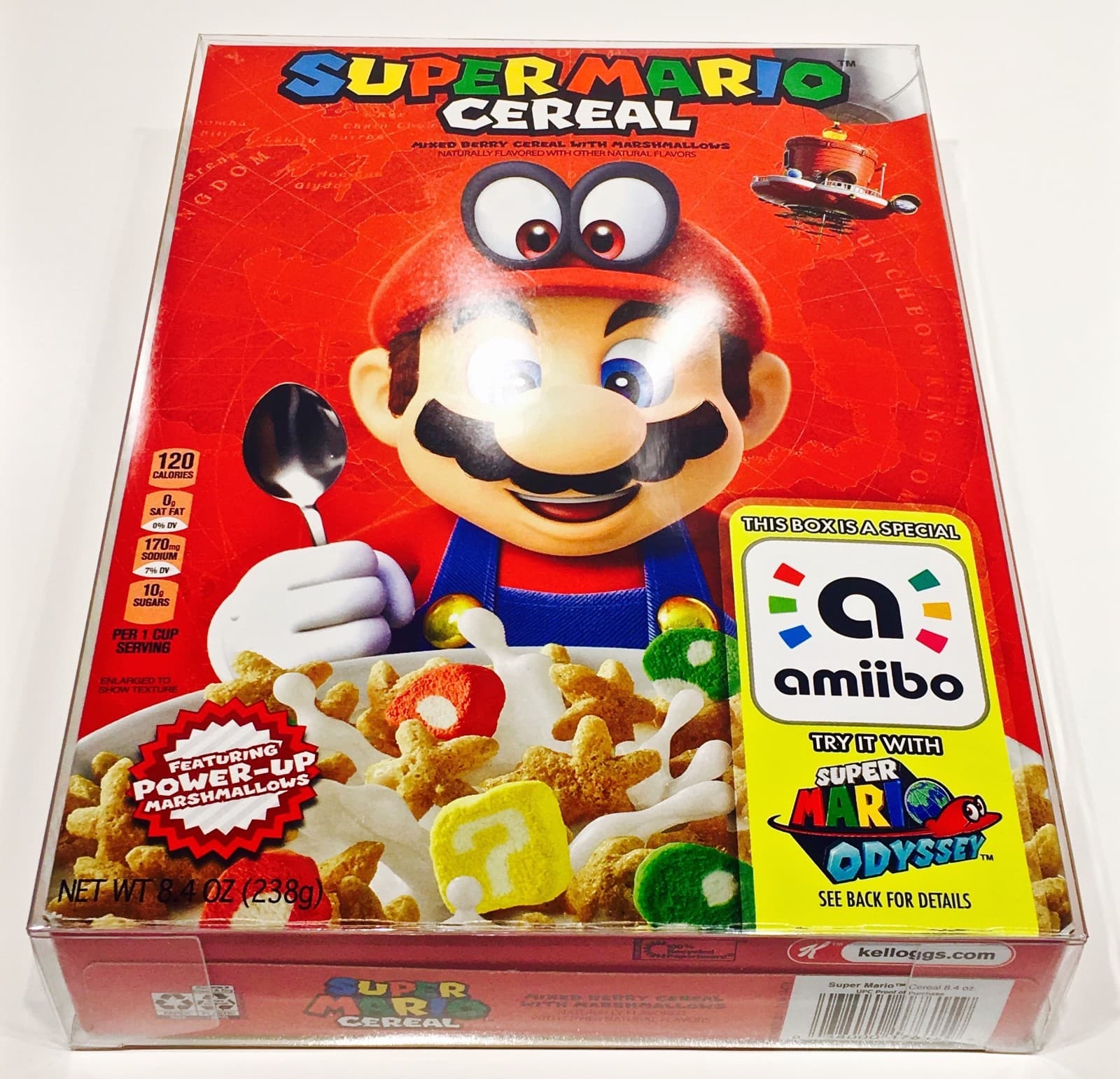 1 Box Protector For 8.4oz Super Mario Cereal Boxes Only!  Clear  Nintendo Amiibo 6