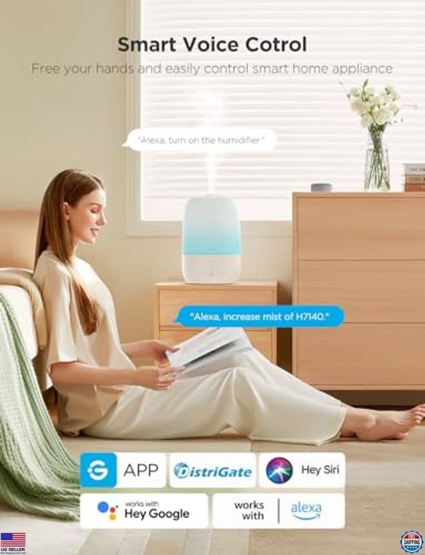 GoveeLife 3L Smart Cool Mist Humidifier & Essential Oil Diffuser, WiFi Control 2
