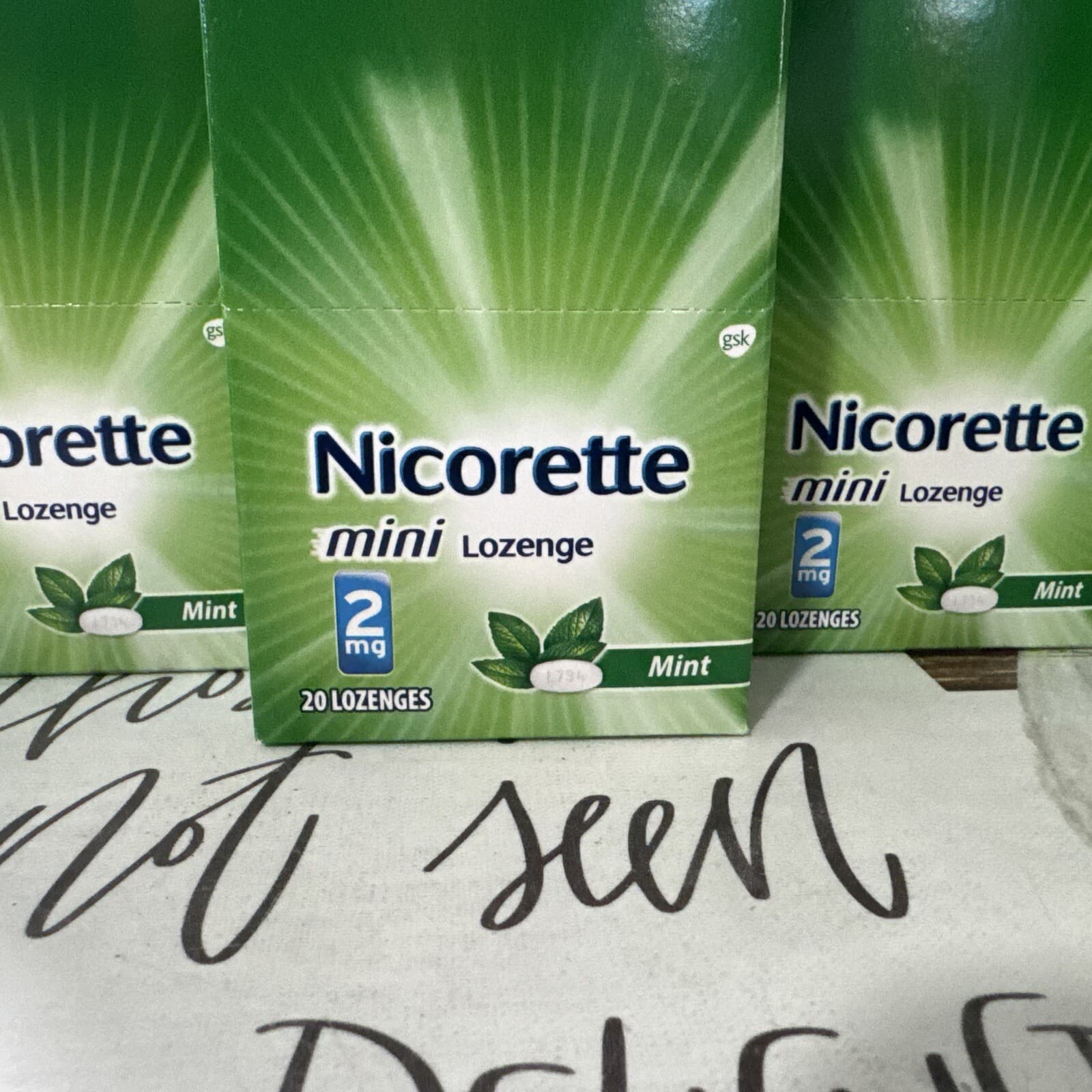 Nicorette Mini Lozenge 2mg Mint Flavor 240 Min, 20 Ct Lozenges Exp:08/2025 2