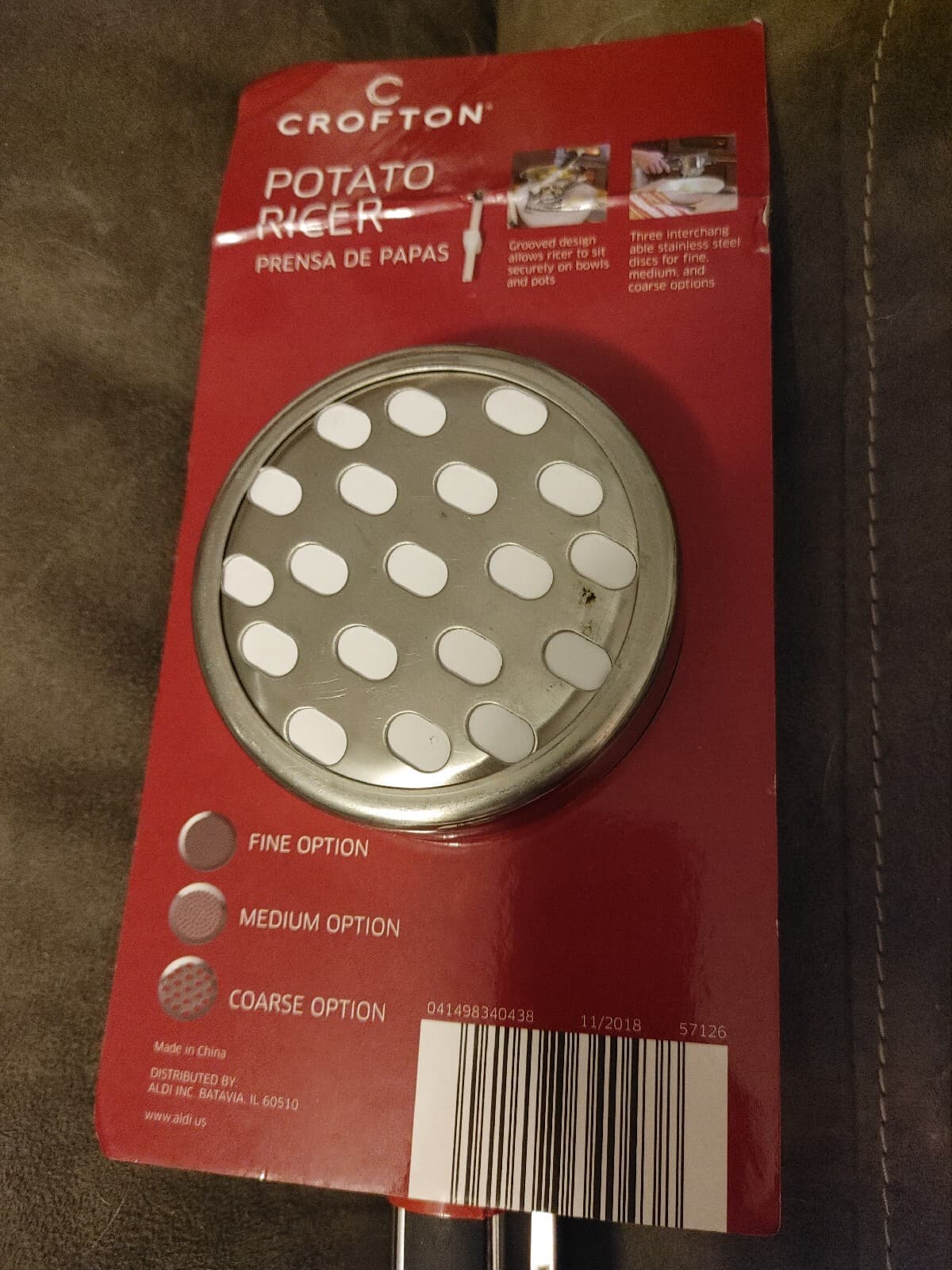 Potato Ricer Crofton Fine Medium Course Options, mashed potatoes,  purees NOS 4