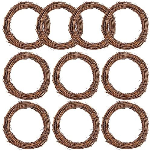 Grapevine Wreath Set,  10 Pieces Natural Vine Branch Wreath Christmas DIY  2