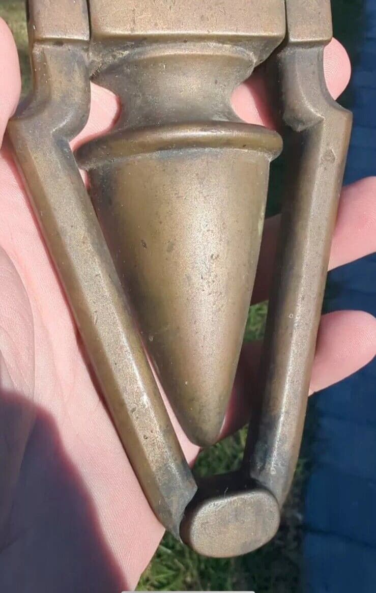 LARGE 8" ANTIQUE c.1890 BRONZE URN TORCHIERE ARCHITECTURAL SALVAGE DOORKNOCKER 6