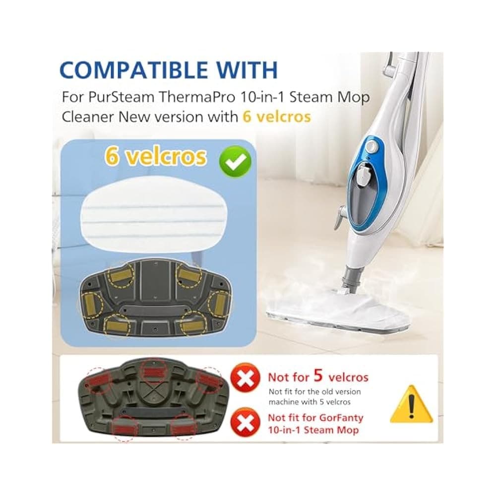 Replacement Steam Mop Pads, Super Absorbent Microfiber, 6 Pack Value 4