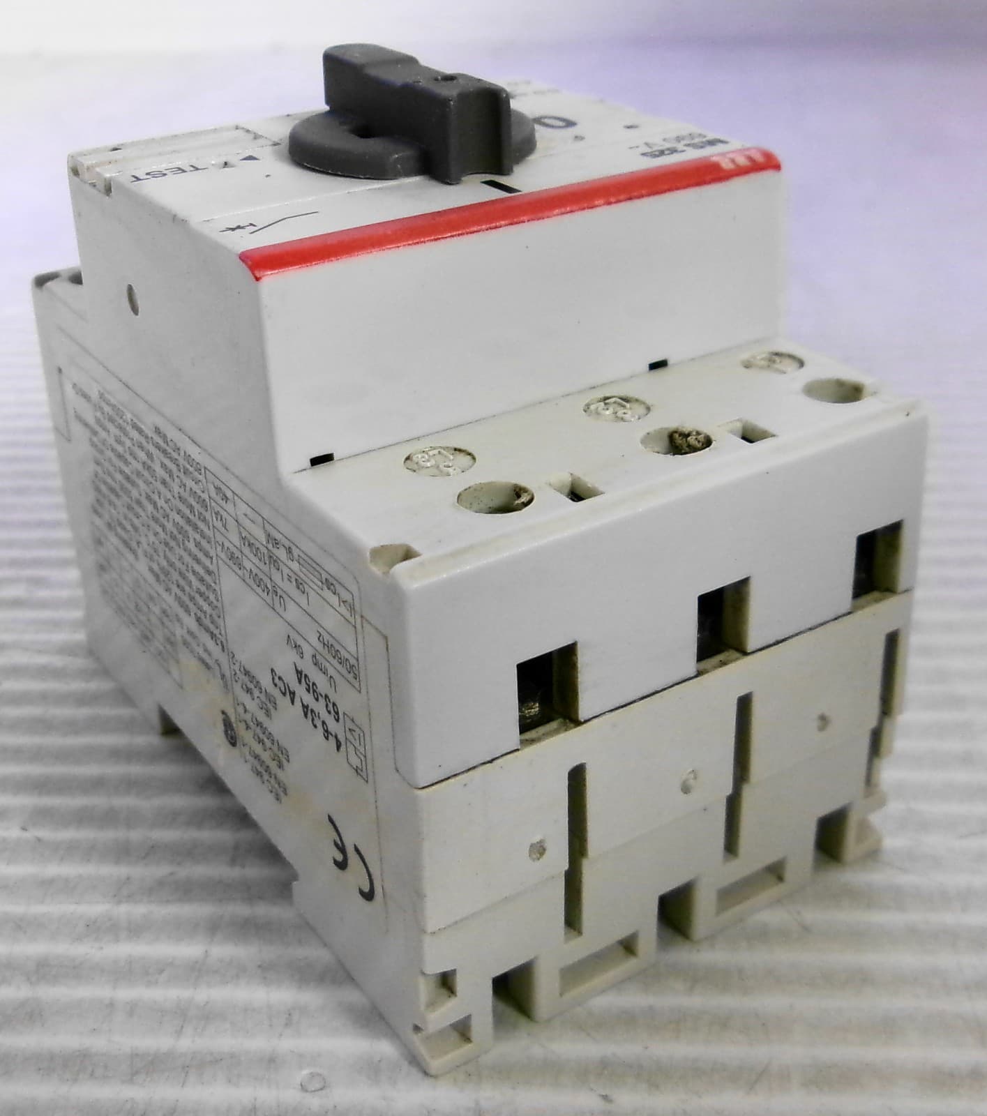 ABB MS 325 690VAC Manual Motor Starter 4A-6.3A (Lot of 2) 3