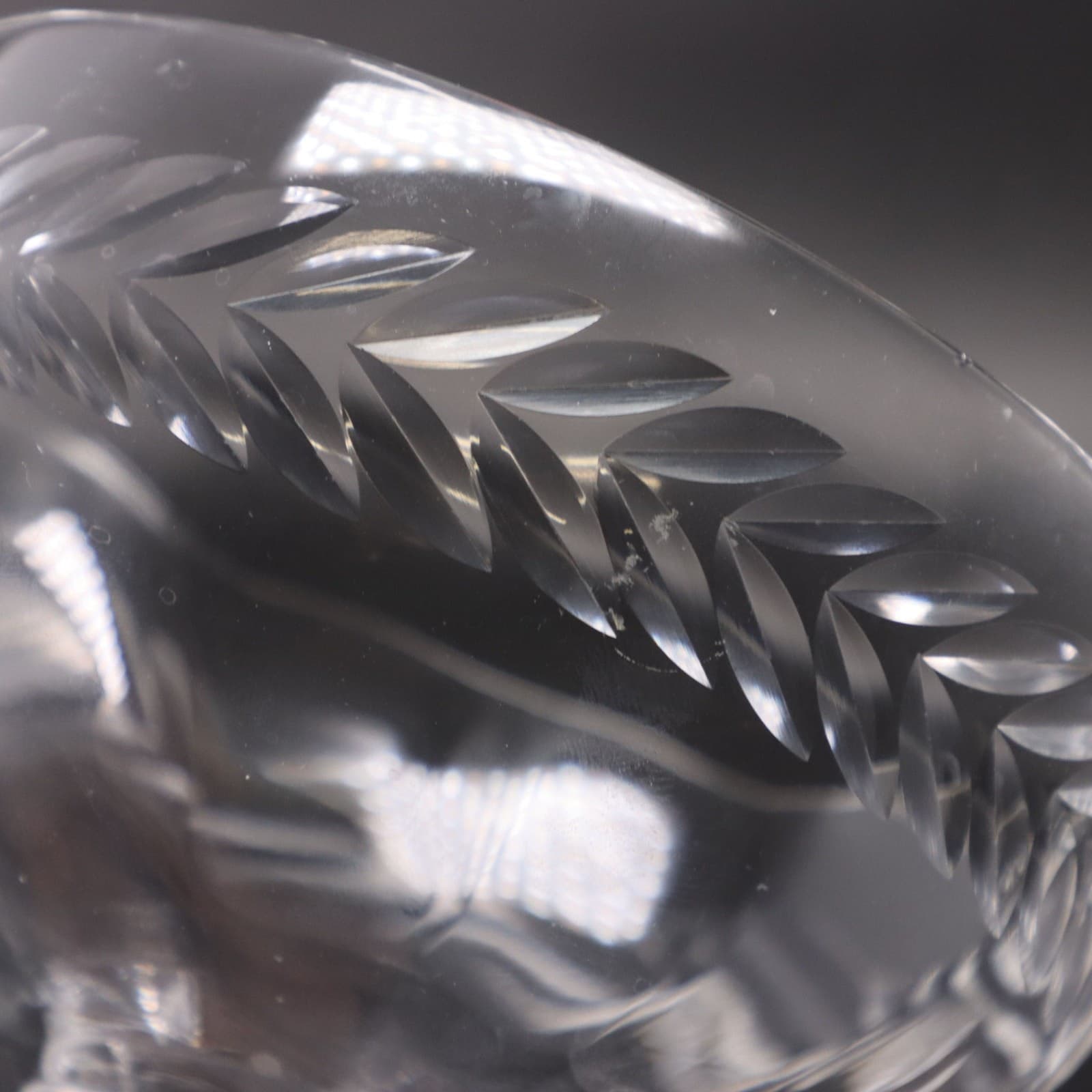 Laurel Cut Crystal Champagne Coupe Glass 6 1/2" Vintage 4