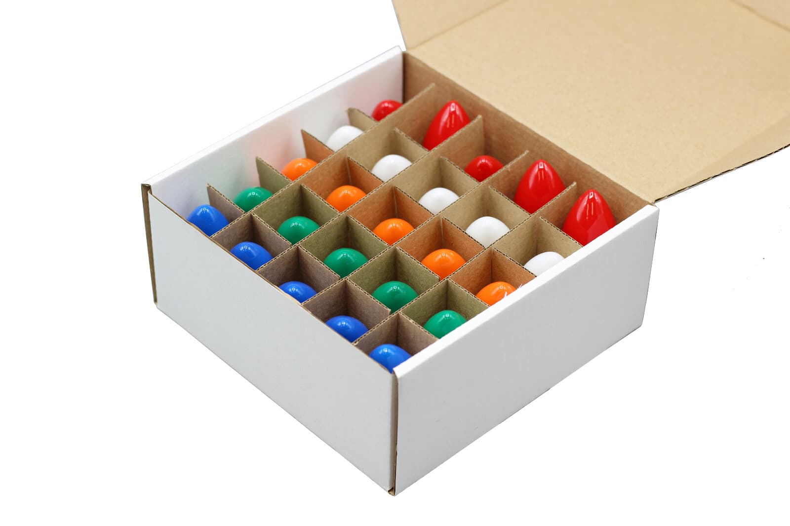 25 Pack C7 LED Ceramic Multicolor Replacement Light Bulbs for Christmas Light 3