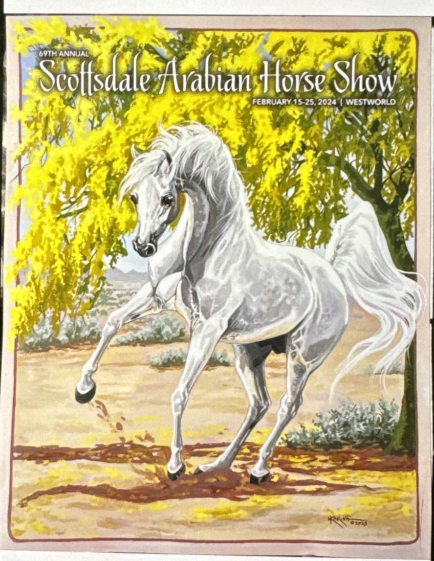 *3* PRINTS 2016 2022 2024 NEW SCOTTSDALE ARABIAN HORSE SHOW POSTER 16"WX20"T 3