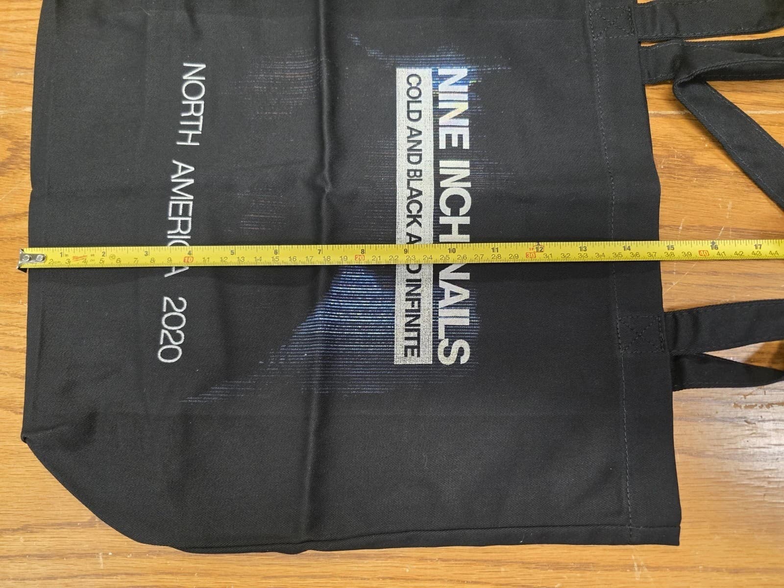 NINE INCH NAILS 2020 Tote Bag Tour That Never Was Tote 16"x15" Brand New 6