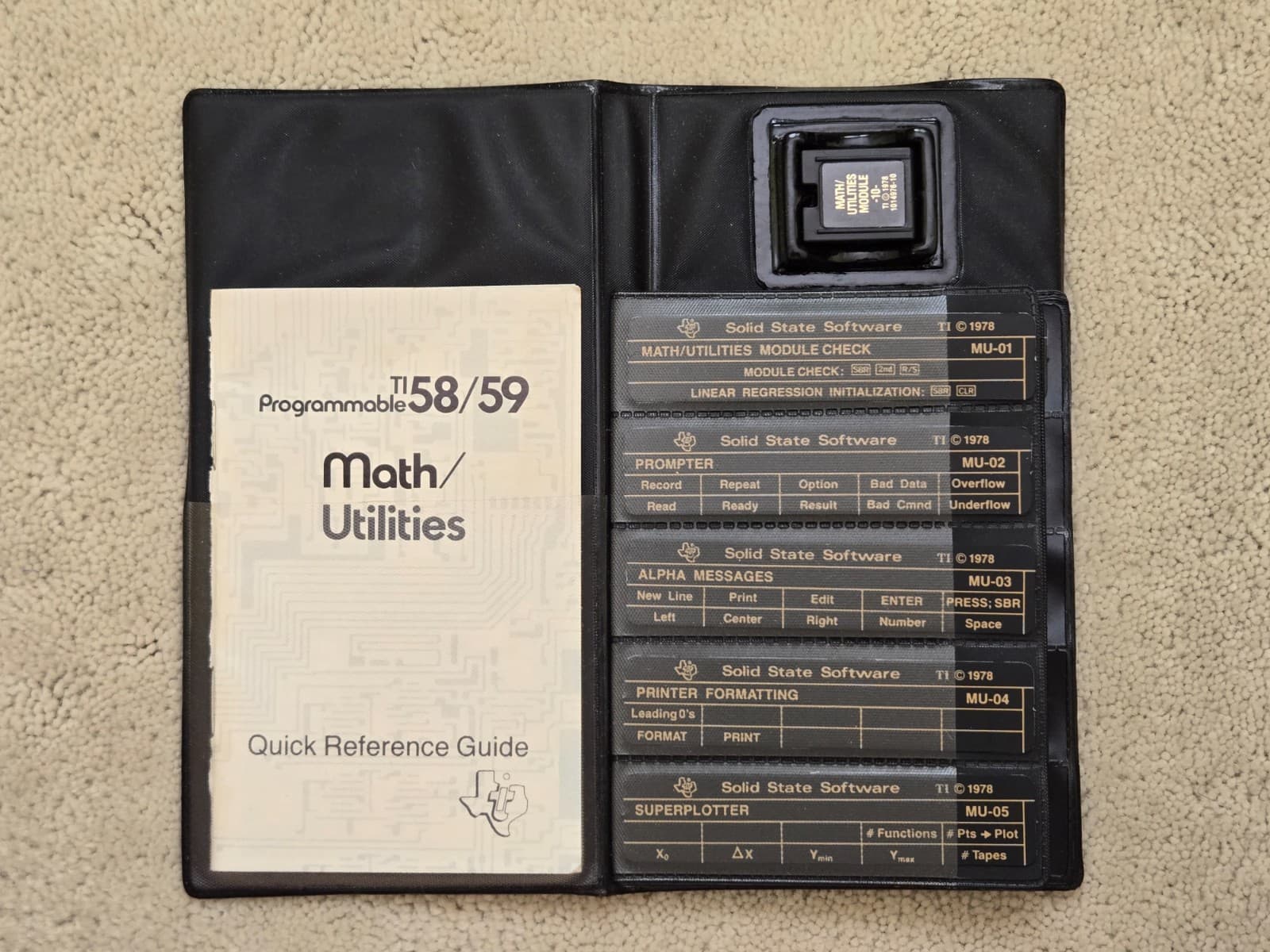 Texas Instruments Math/Utilities Module for TI-58, TI-58C, TI-59 calculators