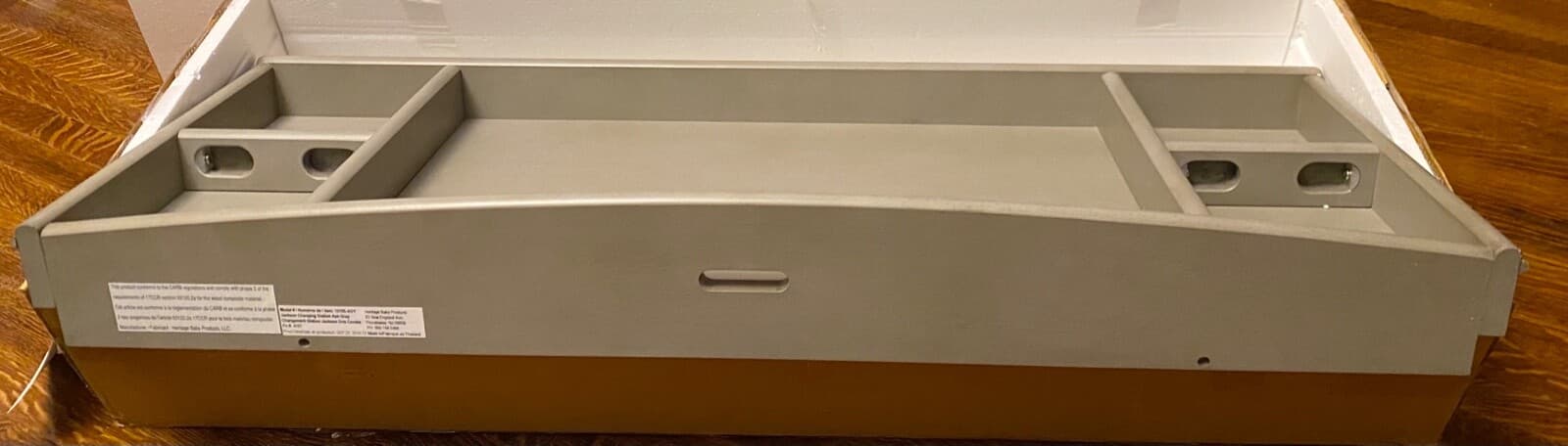 Kingsley Jackson Changing Station/Topper in Ash Grey Model 10765-AGY 3