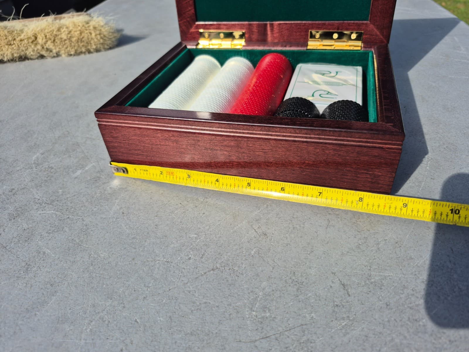 Ducks Unlimited Poker Set Chips 2 Sealed Playing Card Decks Beautiful Wood Case 5