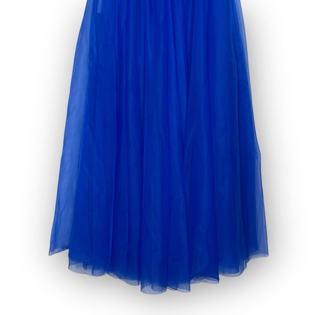 Wolff Fording & Company Lyrical Royal Blue Chiffon & Velvet Dance Dress Petite 4