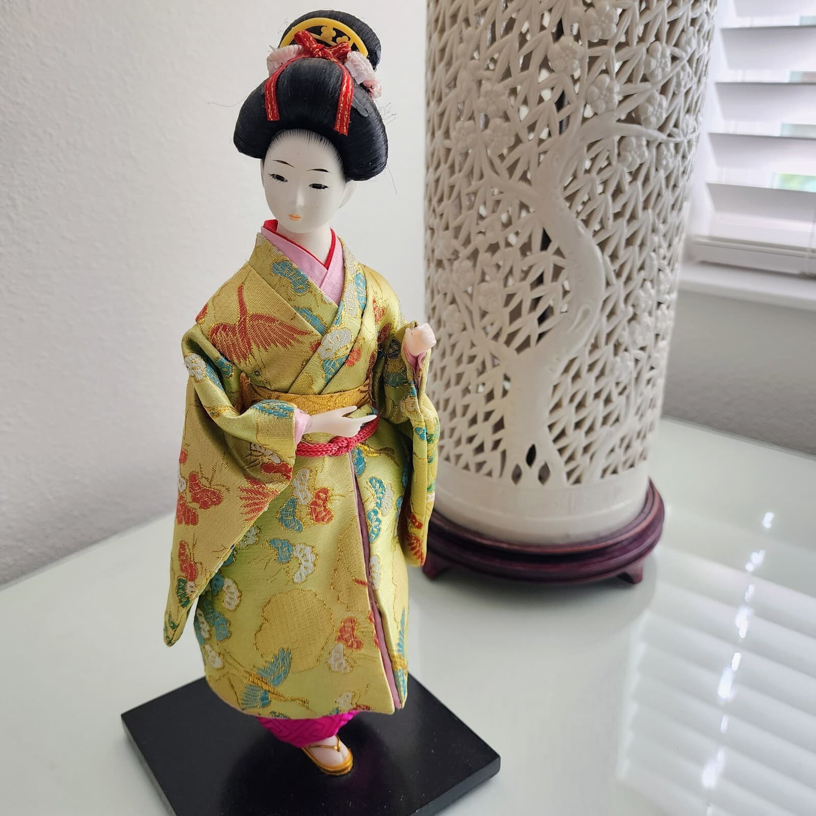 Vintage Lot of (4) Sukiyo Japanese Geisha Collectable Display Dolls 12"-16" Tall 2