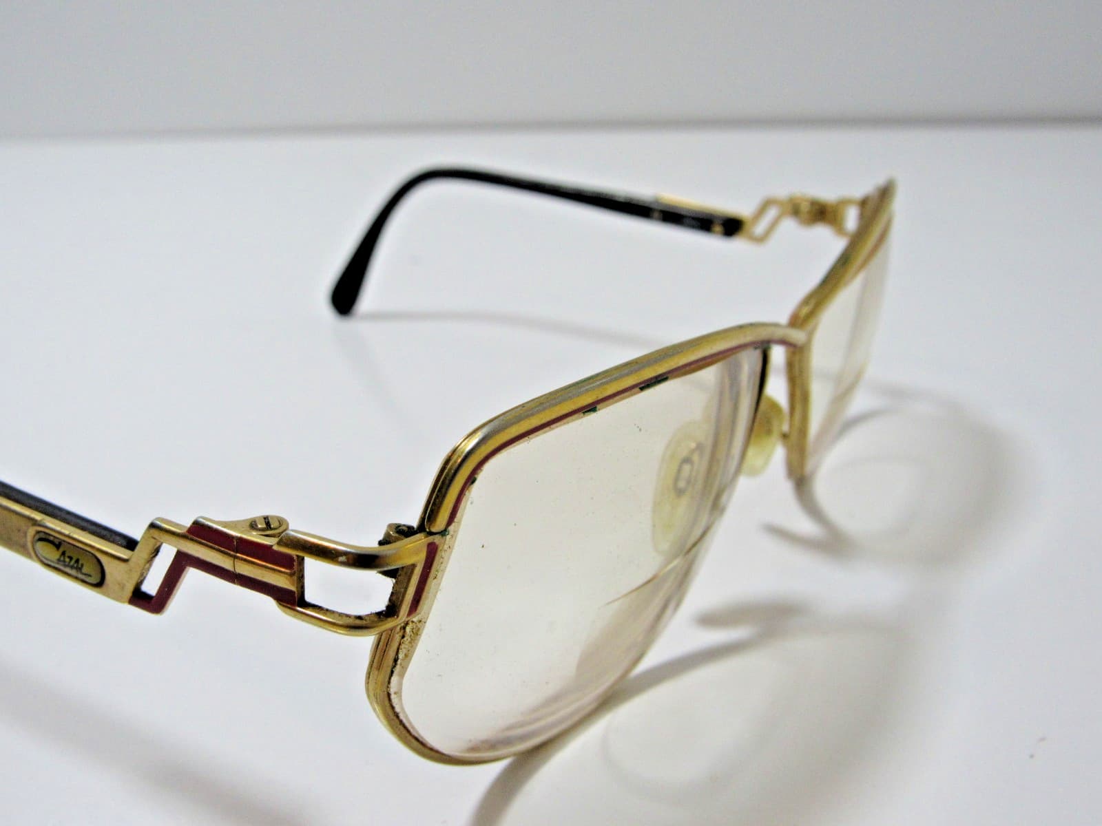 Vintage Cazal 170 Eyeglasses Bifocals Frames Gold Tone W.Germany #A2 6