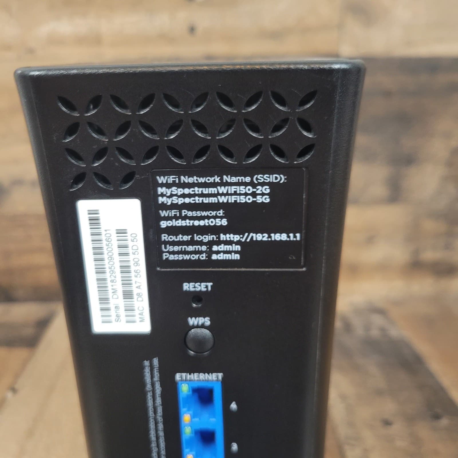 Spectrum Wave 2 WiFi Router RAC2V1S  Missing Power Cord Powers On Tested 4