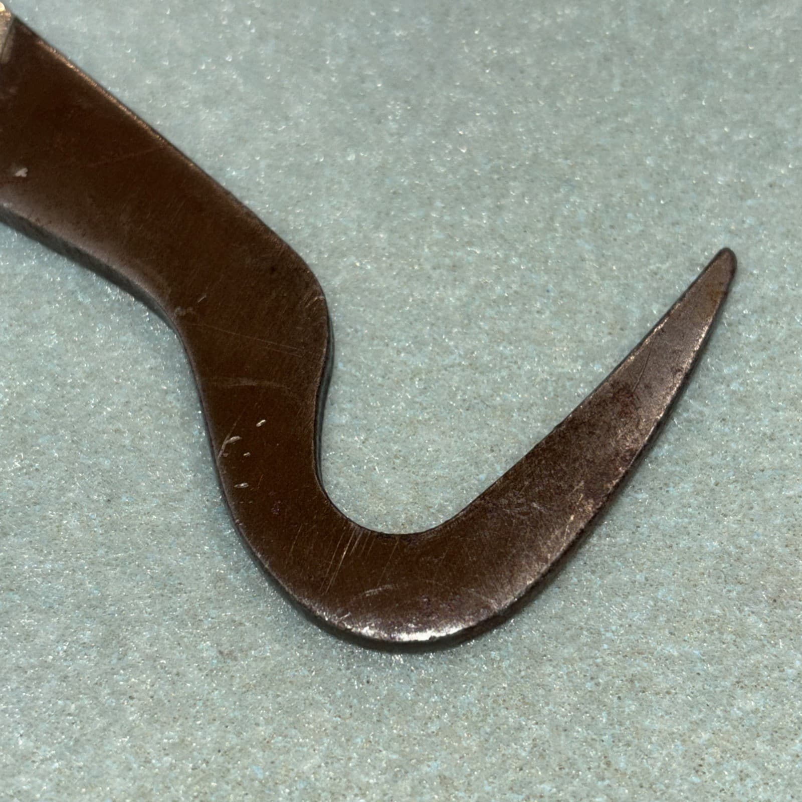 Unmarked Contemporary Silver And Gold Mounted Longhorn Hoof Pick 4