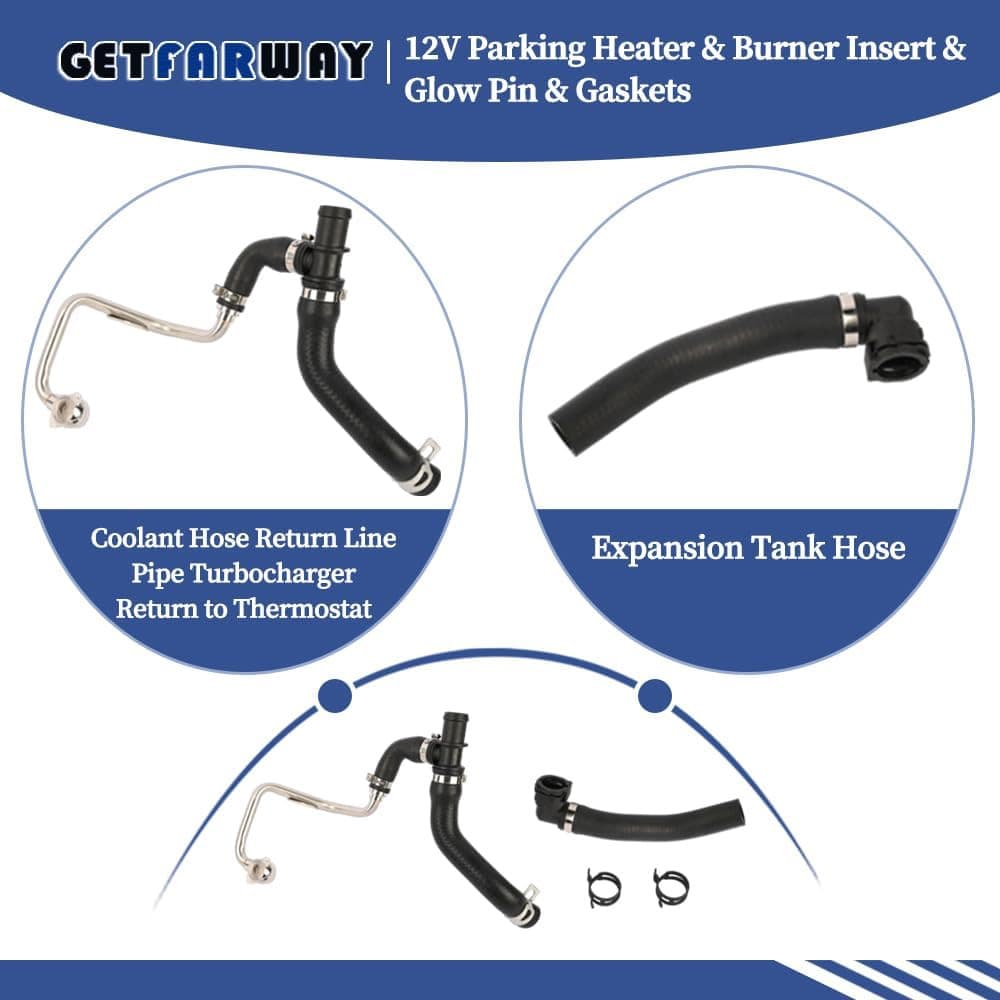 Turbo Coolant & Expansion Tank Hose 11537645832 11537600674 Compatible with MINI 5