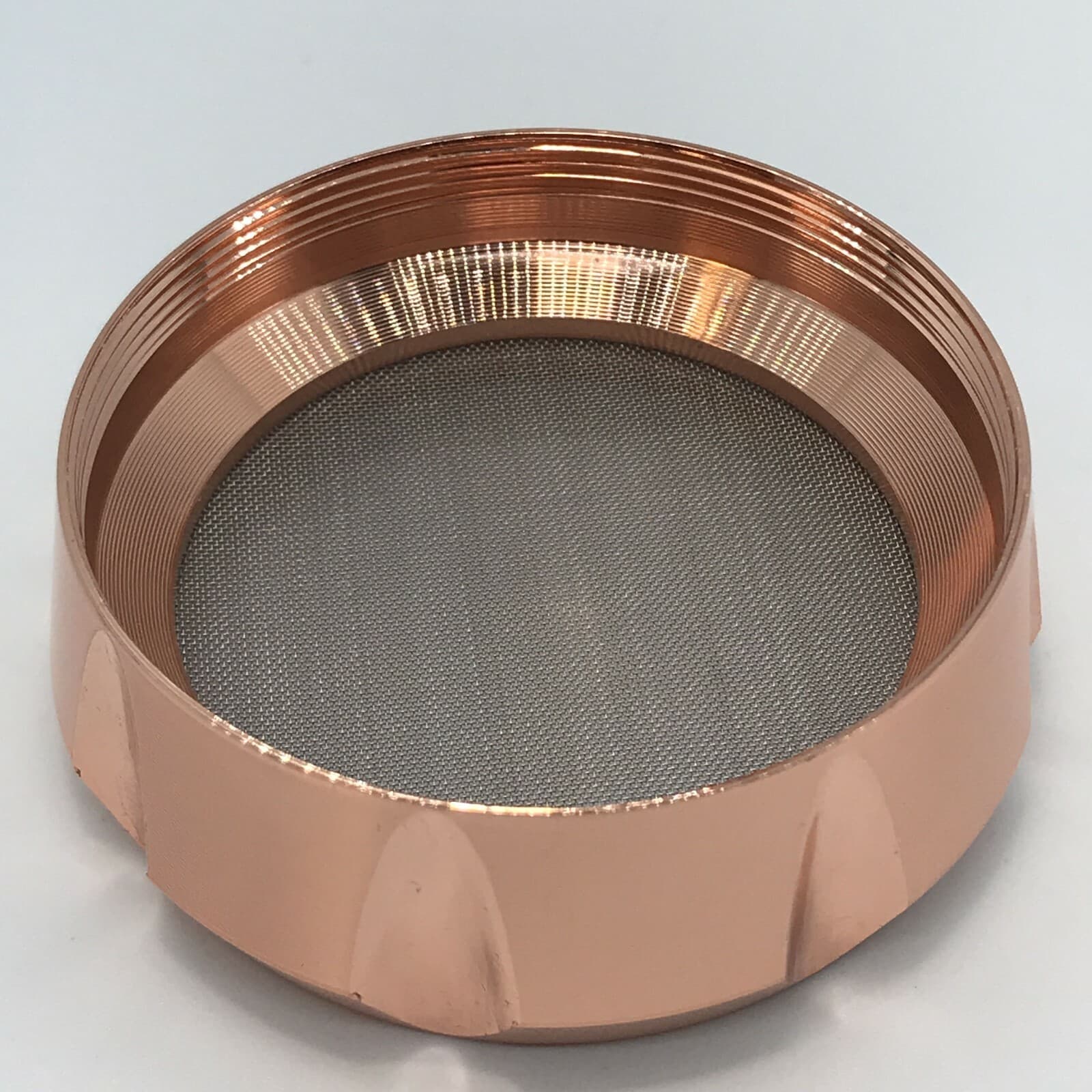 2.2 Inch 4 Piece Metal Large Dry Herb Spice Tobacco Grinder Crusher Rose Gold 6