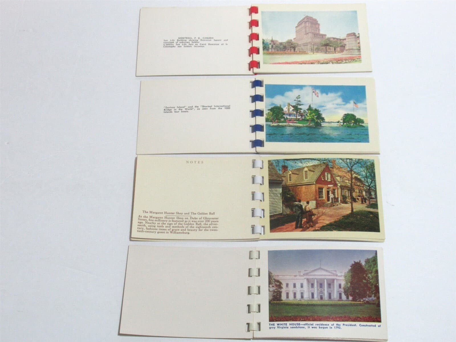 Lot 6 Vtg Souvenir Travel Mini Photo Albums Williamsburg Canada DC Ocean City NJ 6