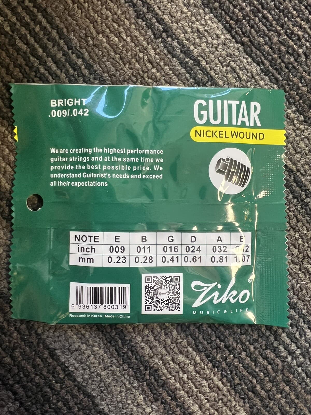 ZIKO - Electric Guitar Strings Set  #DEG-009 -  Nickel Wound - Extra Light - 3pk 2