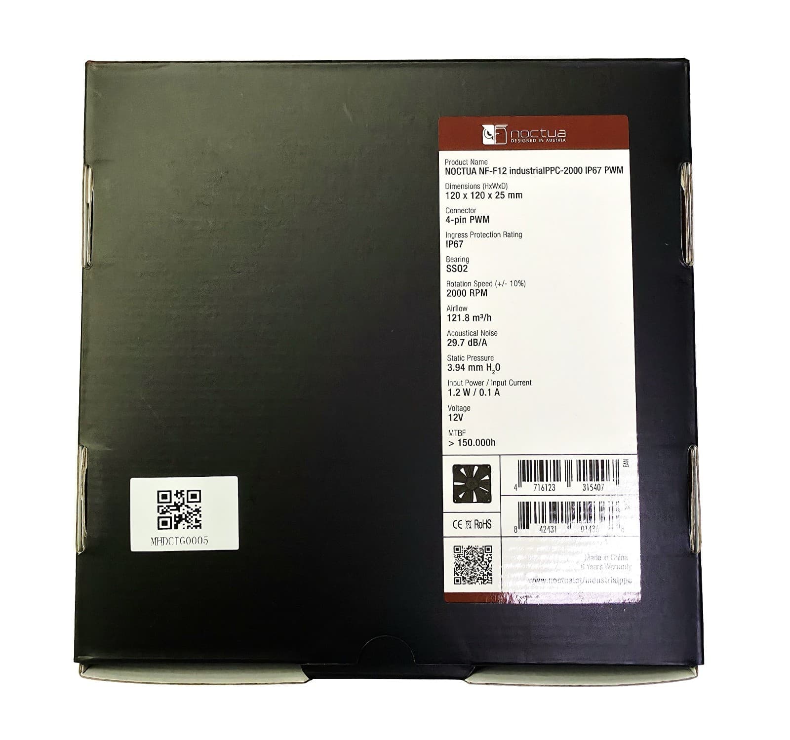 5x Noctua NF-F12 industrialPPC-2000 IP67 PWM Heavy Duty Cooling Fan 2