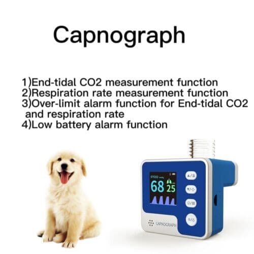 VET EtCO2 Capnograph Mainstream Respiration Rate End-tidal  CO2 pet Monitor  3