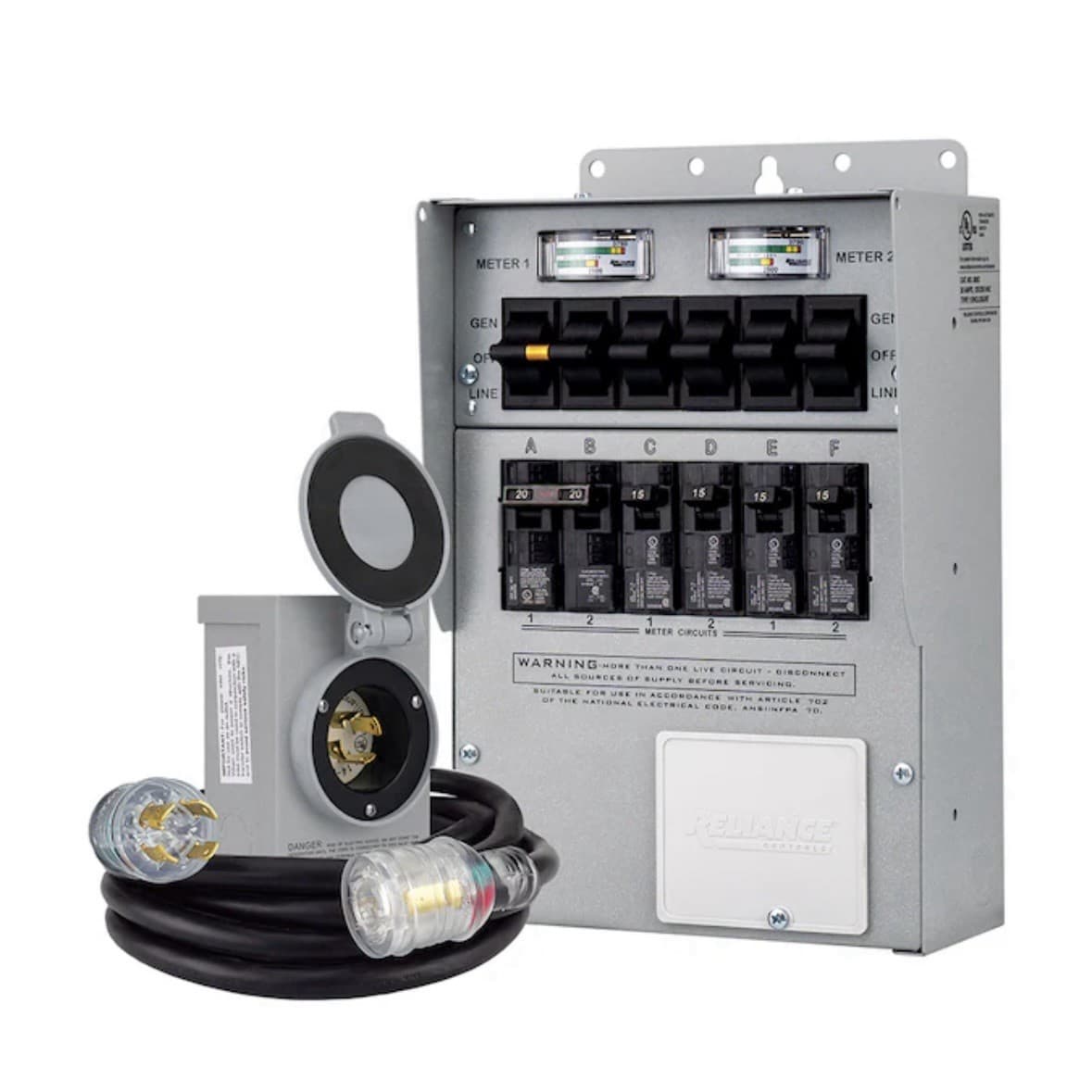 Reliance Controls 3006HDK 6-Circuit Transfer Switch Kit 8000 Watts 5