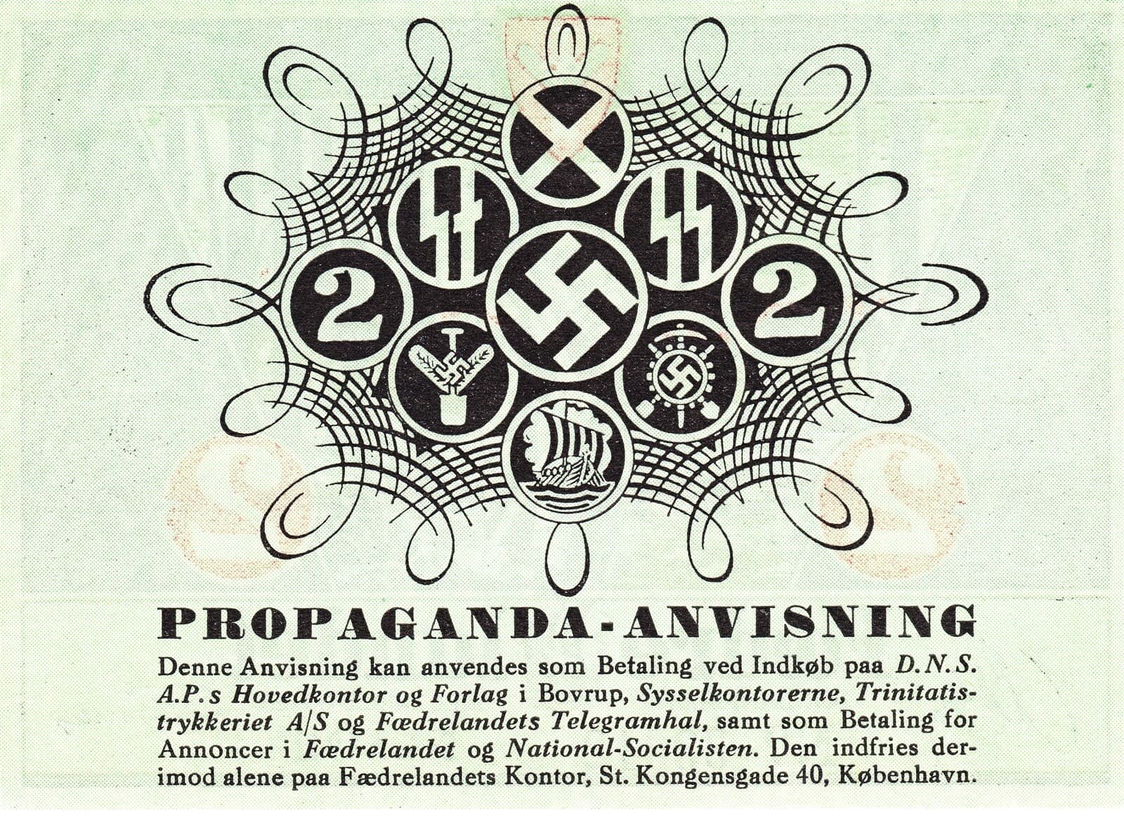 Currency Denmark 1942 WW2 Danish Legion Feldpost War Occ Set Unc AUTHENTIC!!! 5