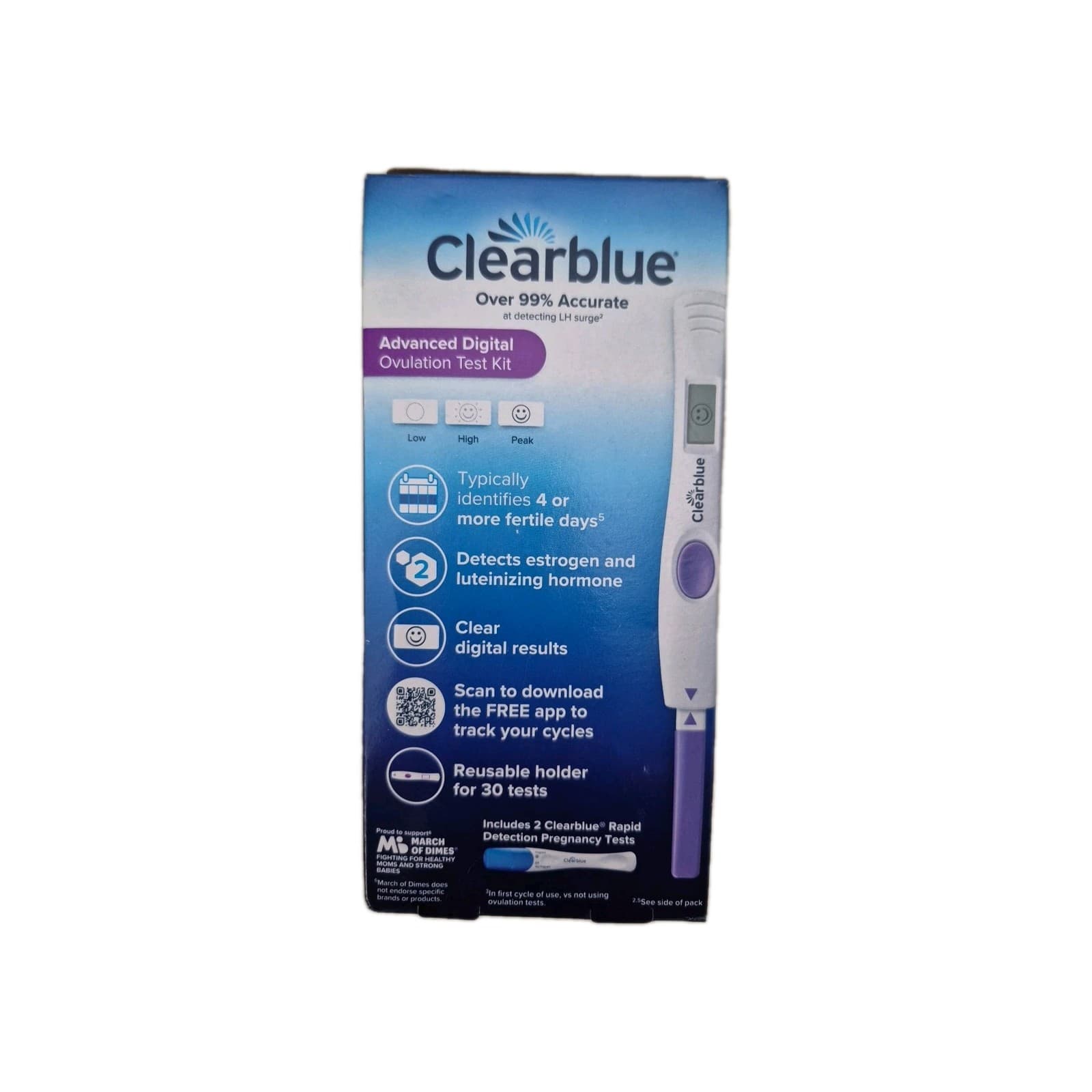 Clearblue Advanced Digital Ovulation Test Kit, 30+2Ct 2