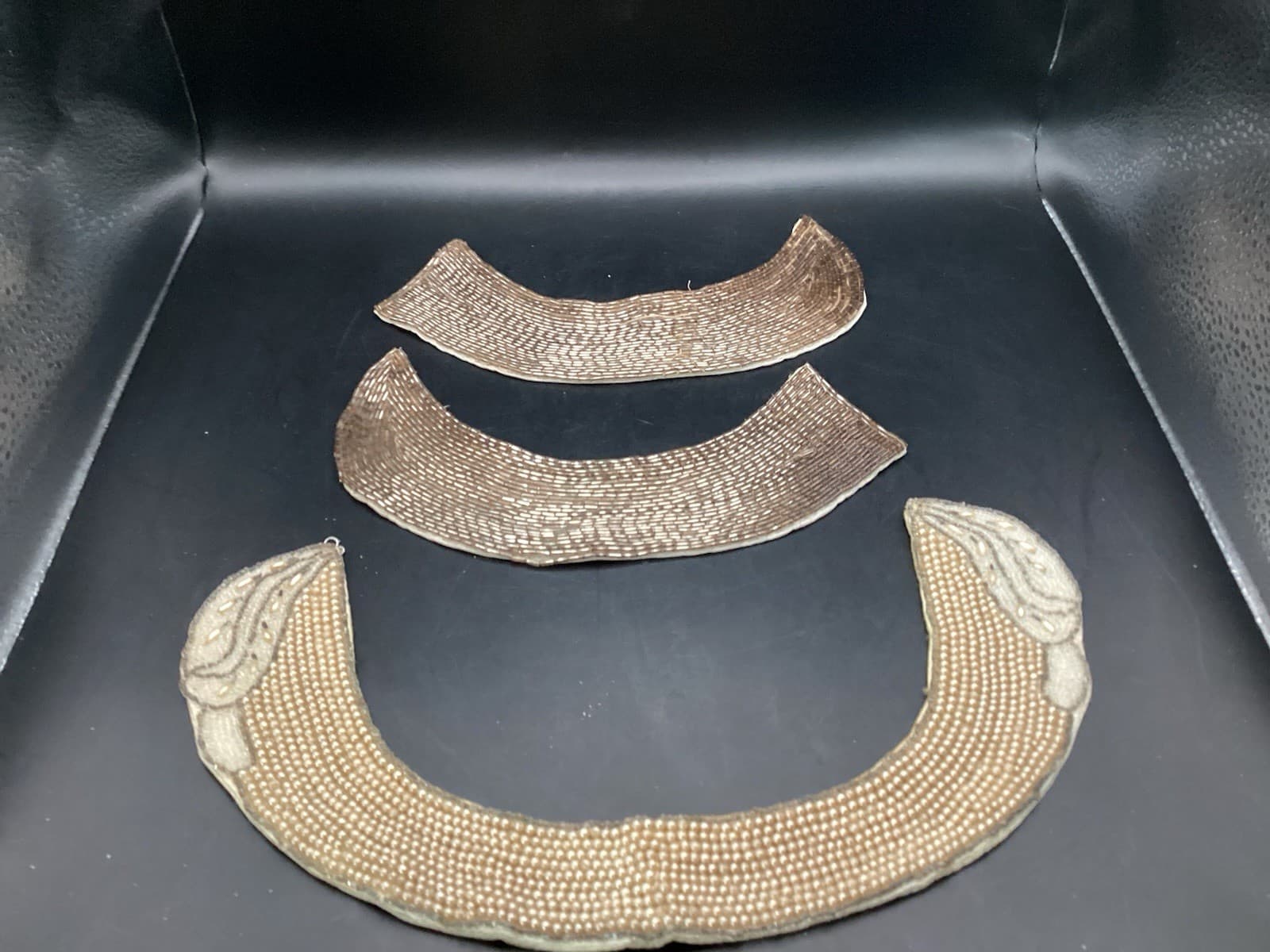 Lot Of 4 Vintage Beaded And Lace Collar And Wrist Trims 2