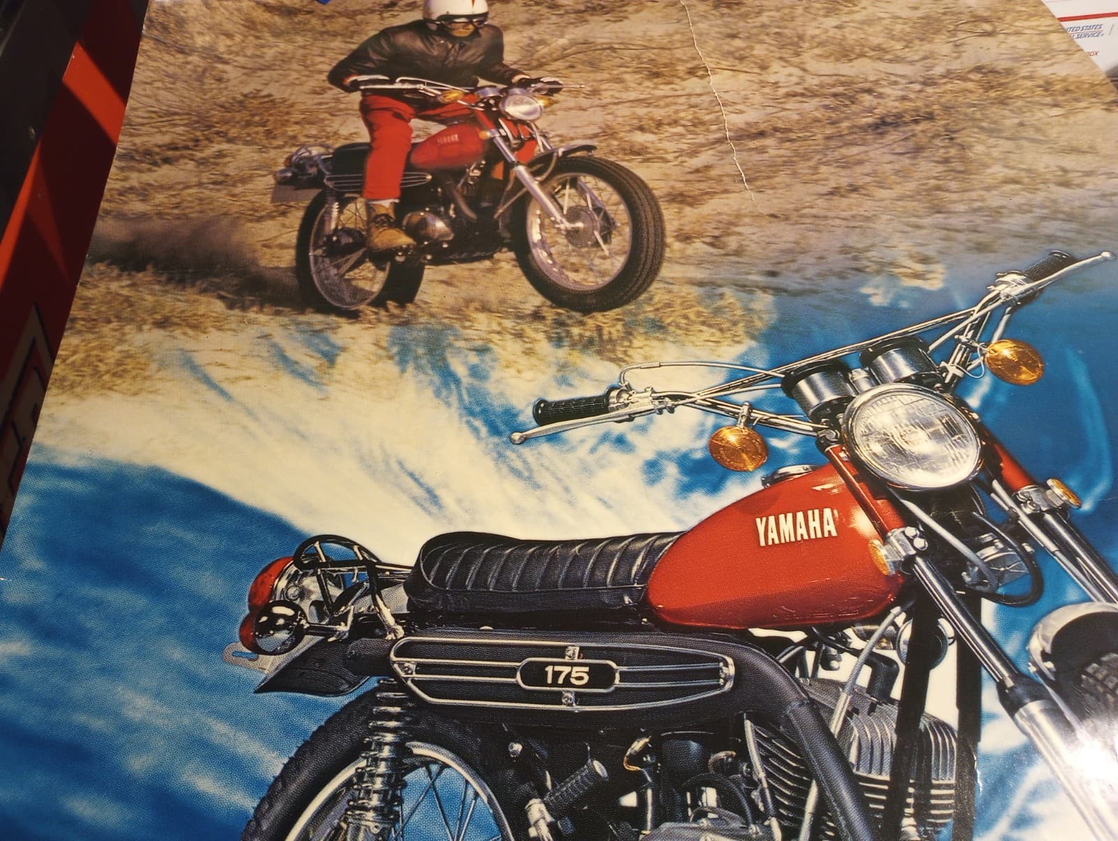  Yamaha CT2  Vintage Poster From The 70's. Yamaha 175cc Enduro CT2 Poster NOS 4
