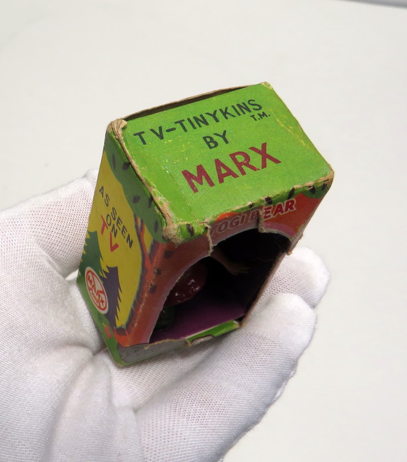 Vintage 1961 Marx Television TV Tinykins Cindy Of Yogi Bear Show Toy In Box 4