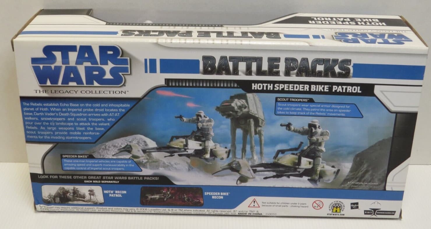 STAR WARS CLONE WARS BATTLE PACKS HOTH SPEEDER BIKE PATROL NIB 4