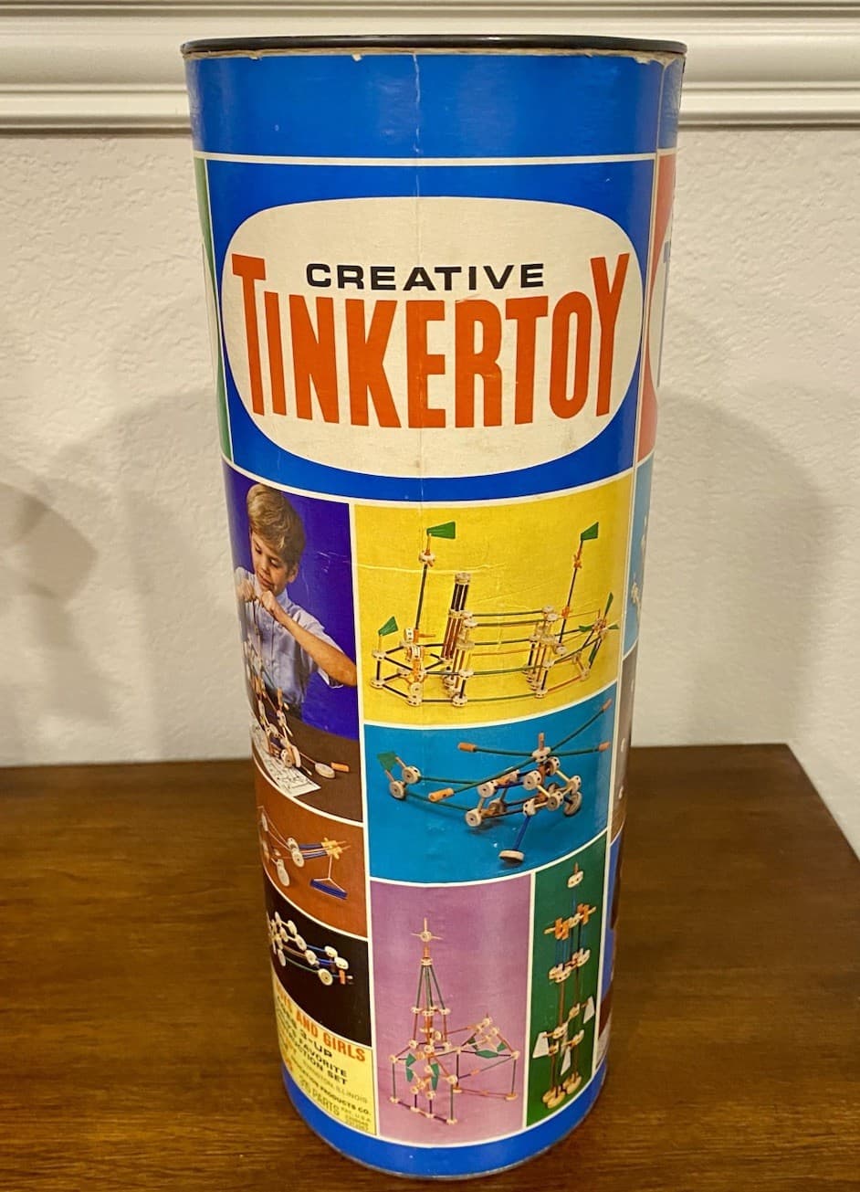 Vintage Tinker Toys Original Educational Toy Building Learning Set 2