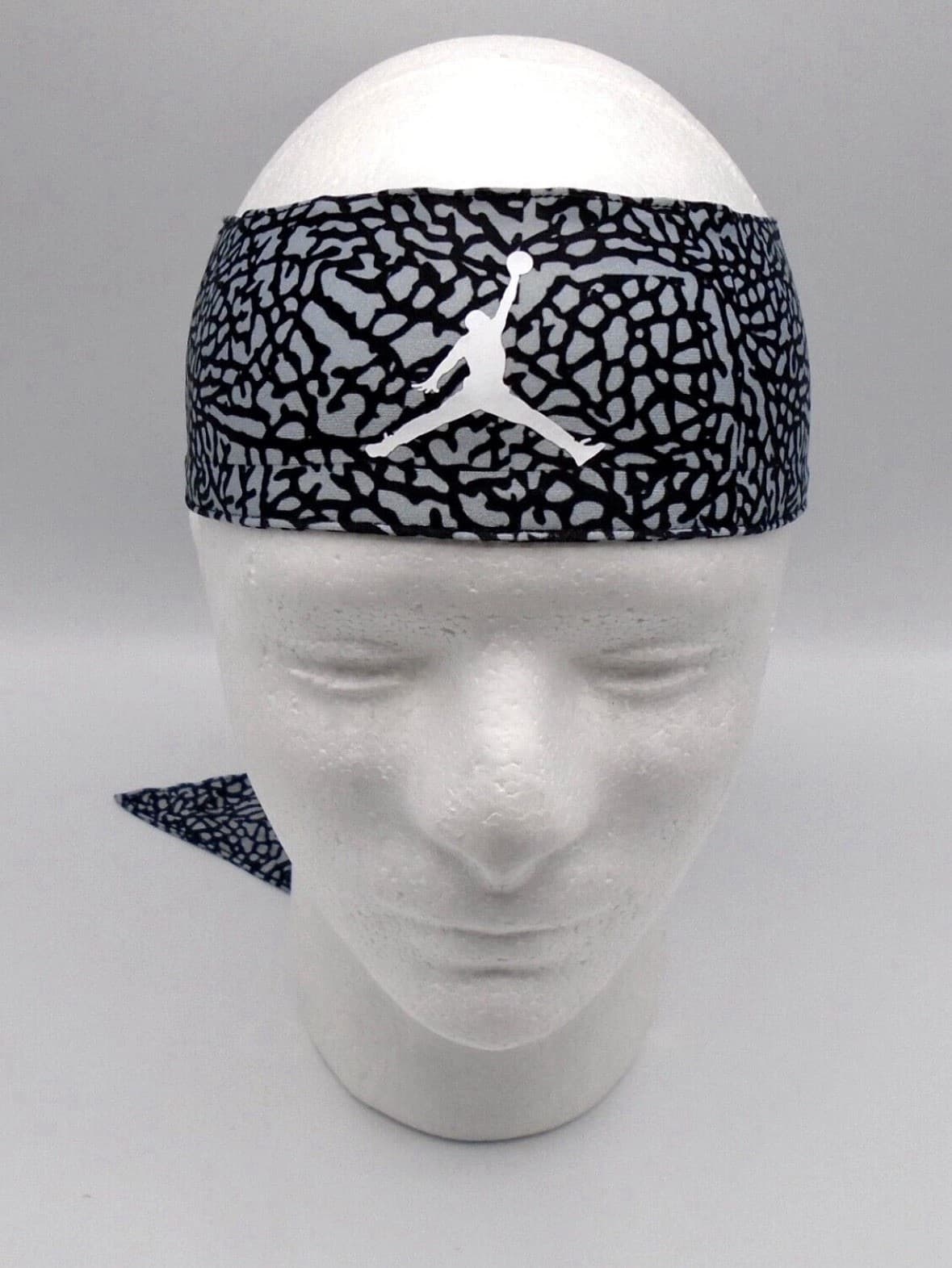 Nike Jordan Dri-Fit Head Tie JumpMan Adult Elephant Print Wolf Grey/Black/White