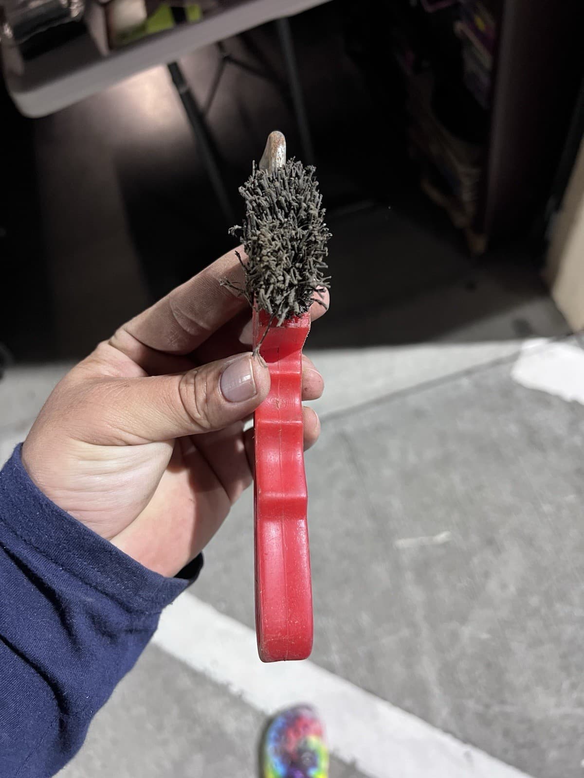 Red Horse Hoof Pick with Brush, Horse Hoof Cleaning Tool Plastic Handle 4