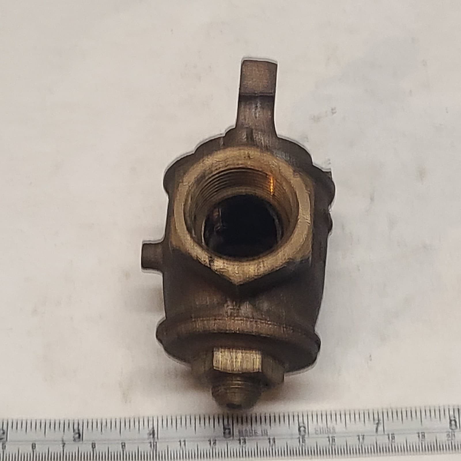 Welsbach Brass Flat Head Gas Plug 1" NPT Valve 3