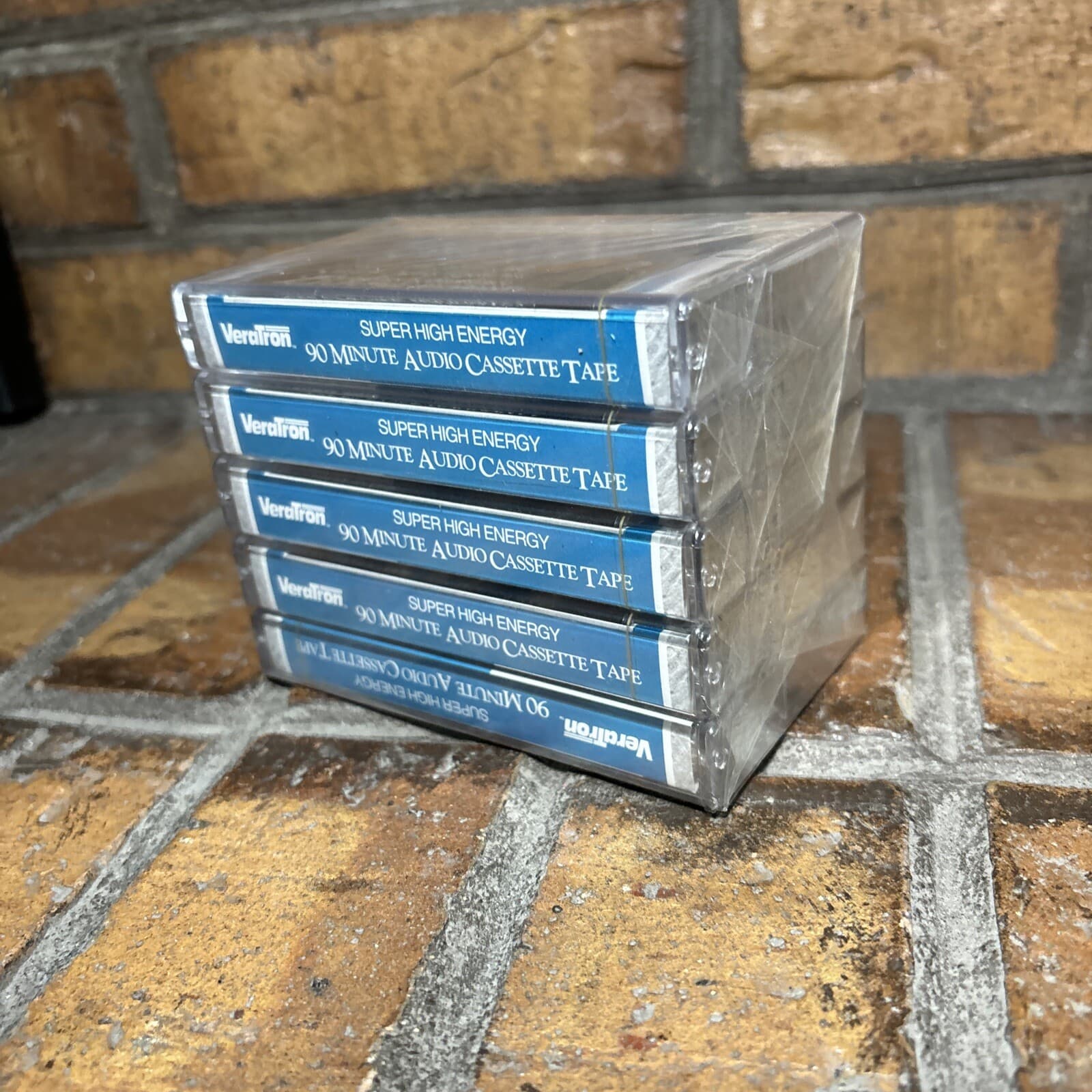 5 Pack Veratron Super High Energy 90 Minute Blank Audio Cassette Tapes ✅ Sealed 3