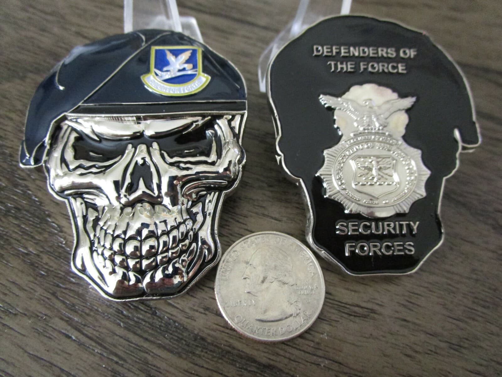 USAF Security Forces MP's SF Defenders of the Force Reapers Skull Challenge Coin 6