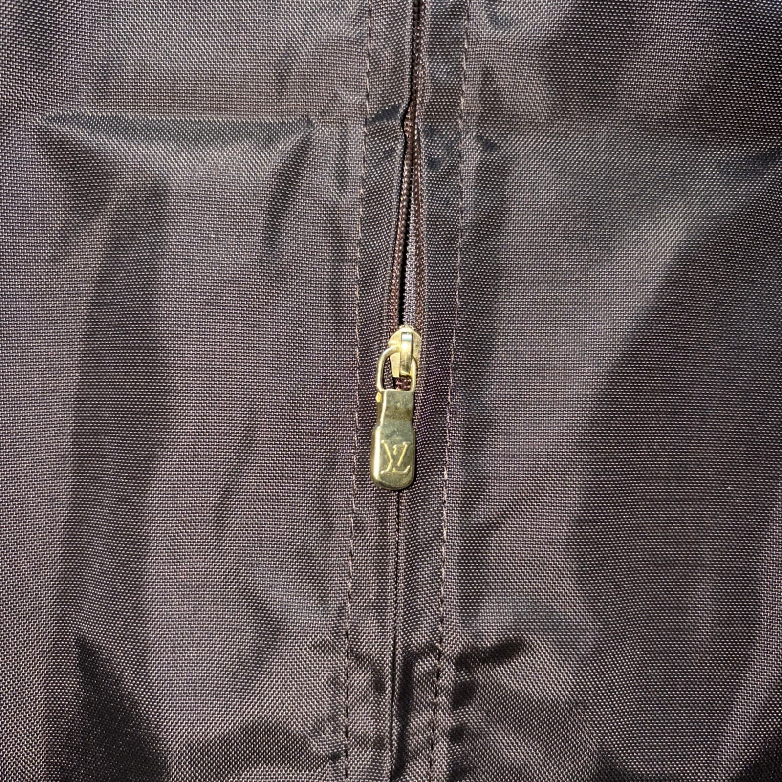 Authentic Louis Vuitton Nylon Garment Cover Bag with Gold Tone Hanger EUC 2