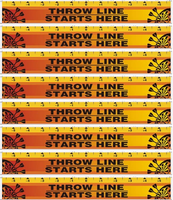 Dart Board Throw Line Floor Sticker PVC Toe Line Marker for Dart Players Game Ac 2