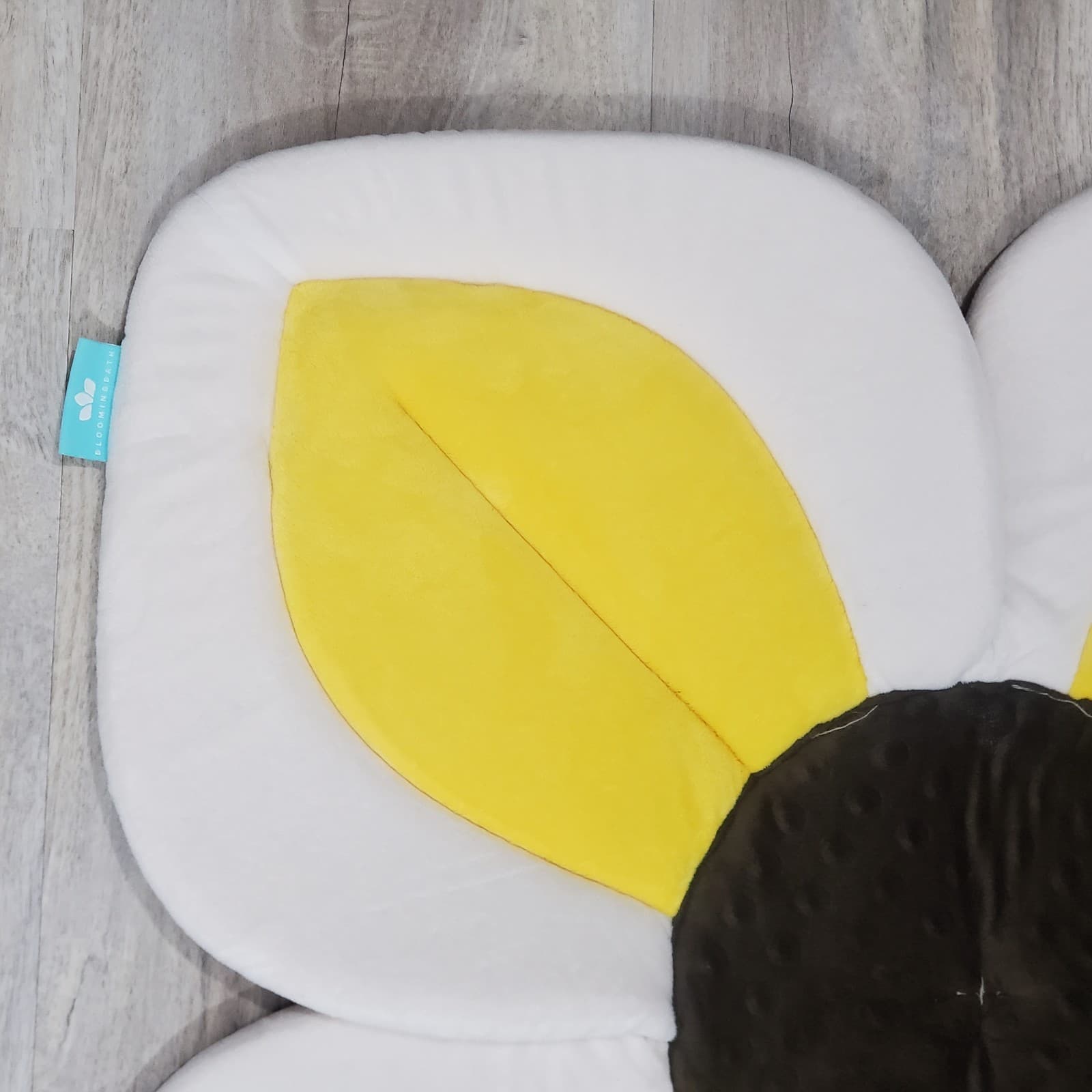 Blooming Bath Lotus Baby Bathing Mat Cushion Flower Yellow plush 26x26 5