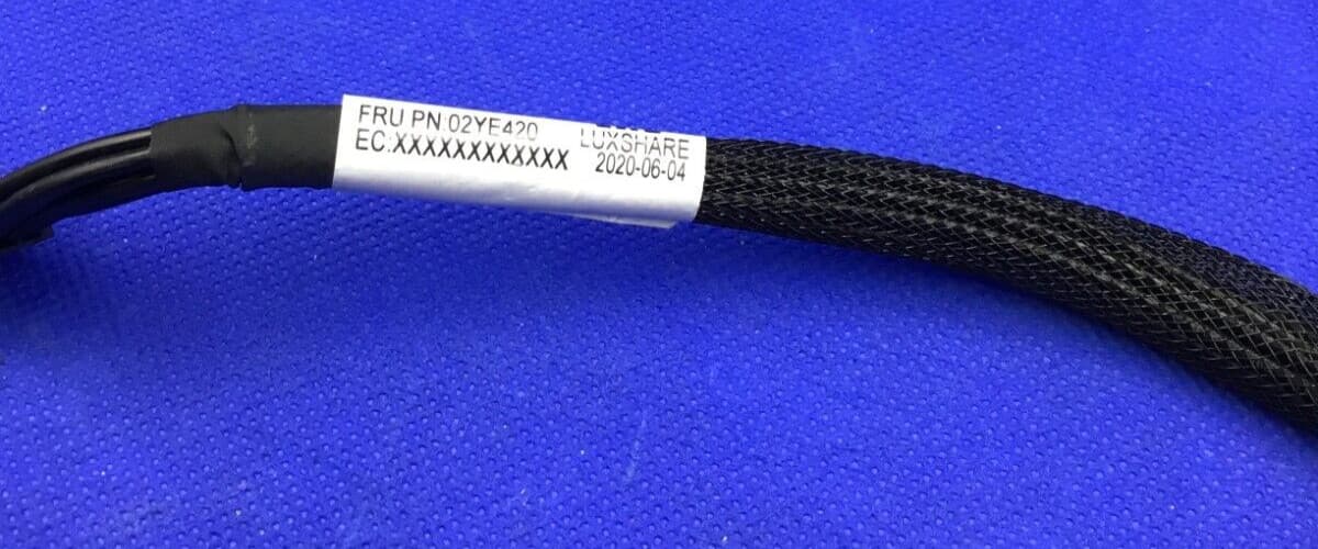 02YE420 36cm 8pin (2x4) cable Option: 4M17A11759 (SR665) or 4H47A38666 (SR650V2) 3