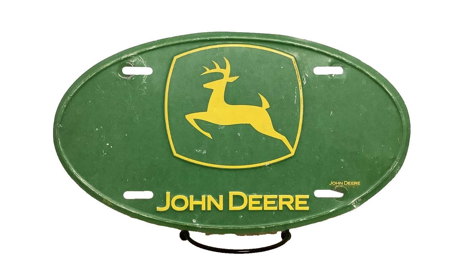 John Deere Oval License Plate Tag
