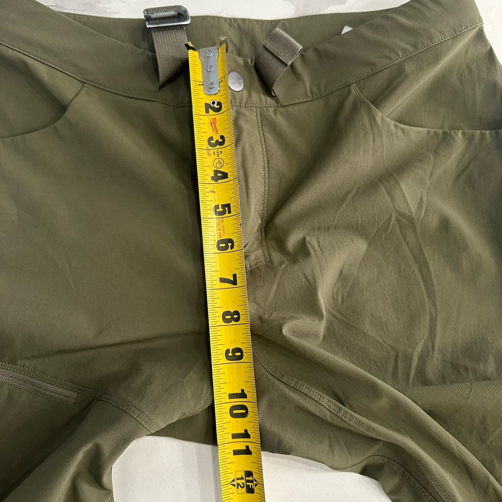 Arc'teryx Mens Lefroy Pants Sz 32 Gorpcore Flat Front Straight Leg Hiking Belted 6