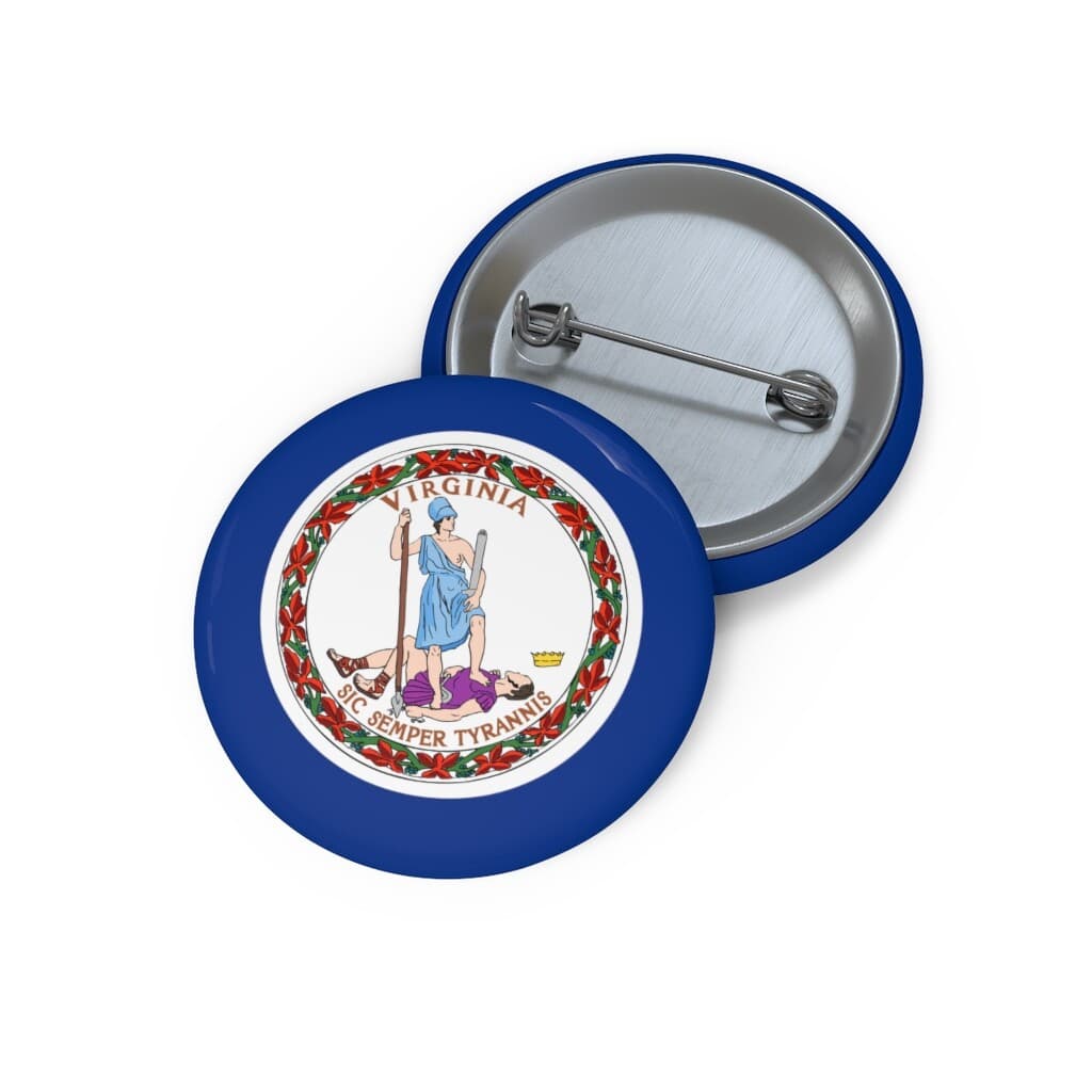Official State of Virginia Flag Button