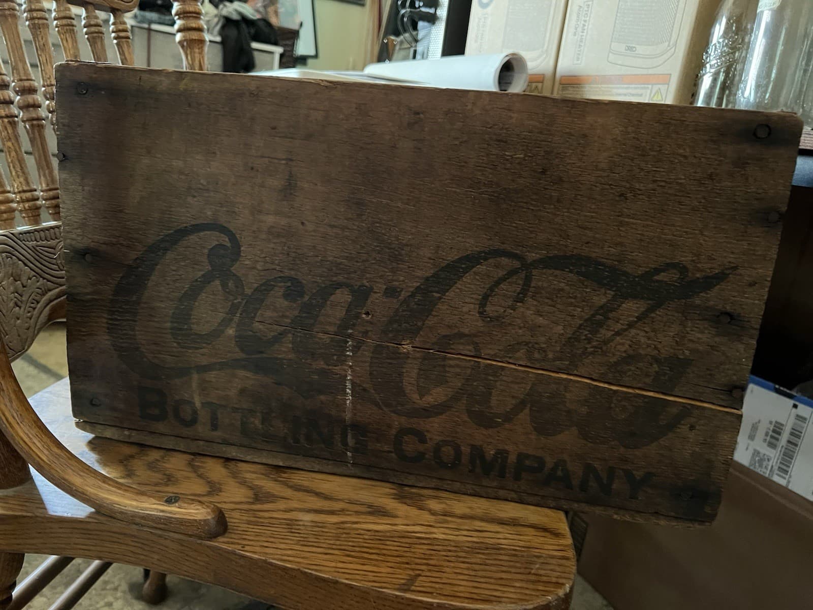 Coca-Cola  Antique 1880s-early 1900s RARE Wood Crate for Straight Sided bottles