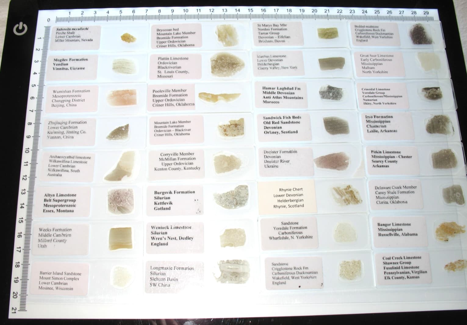 Geological Rock Formation 50 Thin Section Slides Precambrian to Miocene fossils 3