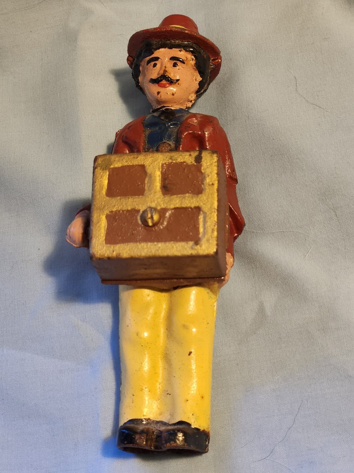 RARE OLD CAST IRON ORGAN GRINDER BANK BY HUBLEY 5