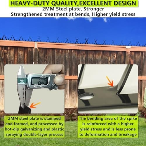 Metal Anti Climb Spikes for Fences and Walls, Effectively Avoided Medium 4